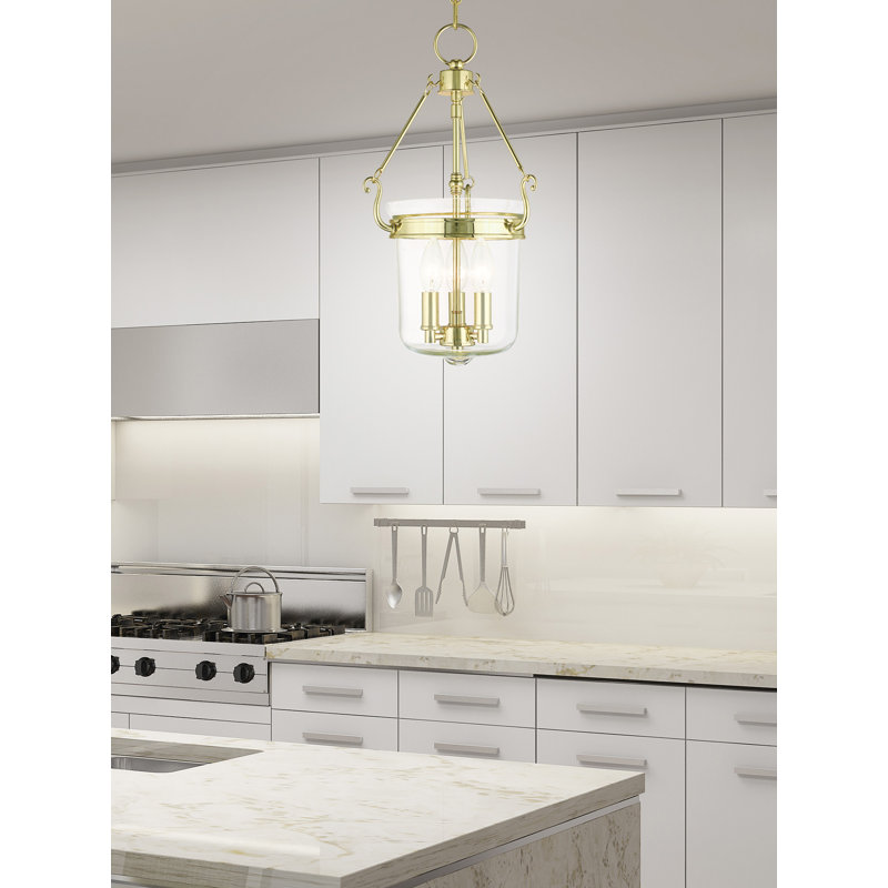 Luminaire suspendu à 3 lumières Walbridge, Bronze, H 18,5 po x l 10,5 po x P 10,5 po