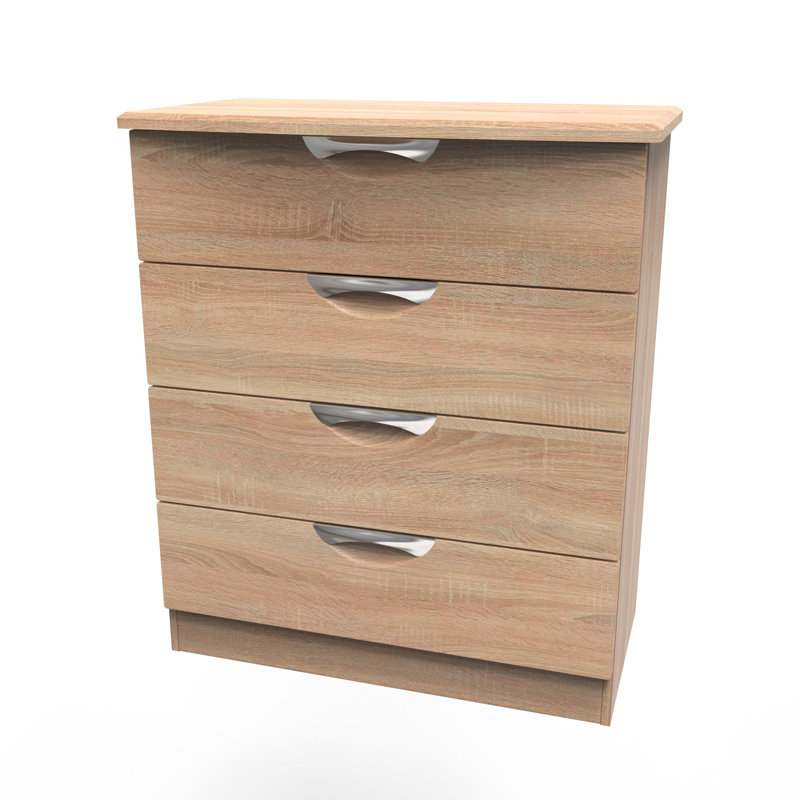 Bhodhini 77cm W 4 - Drawer Chest of Drawers, Bardolino Oak