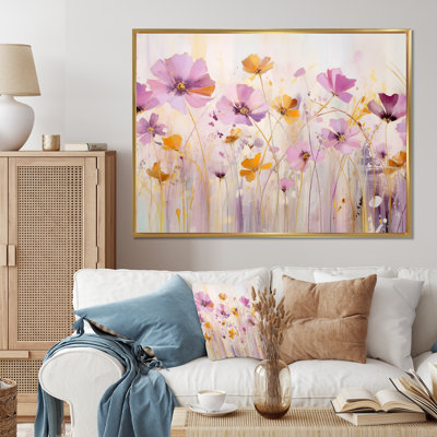 " Pink Whimsical Wildflowers II "