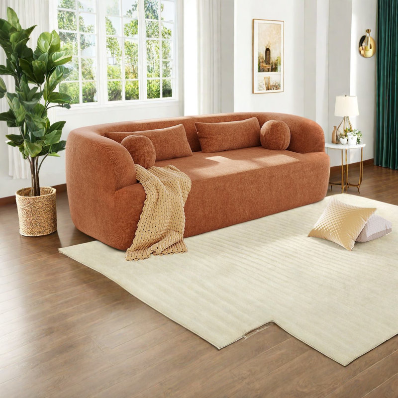 Space-saving Modern Sofas, Chenille Compressed 3-seater Couch For Home