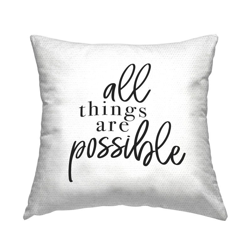 Coussin d'extérieur «All Things Are possible» avec Jessica Mundo