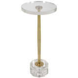 Groove Glass End Table