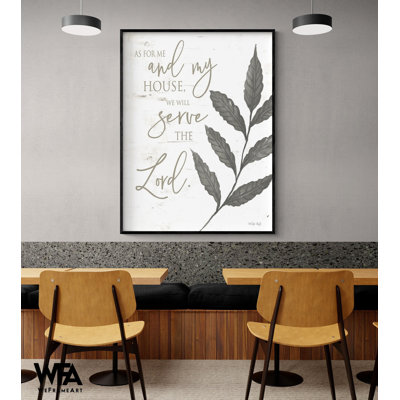 As For Me And My House By Cindy Jacobs, Framed Josh 24:15 Print, Extra Large Bible Wall Decor, Biblical Religious Print, Christian Decor