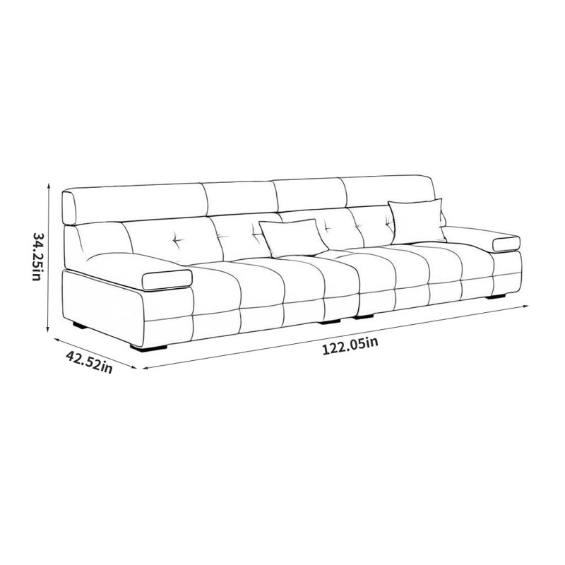 Modern Minimalist Creative Sofa, Light Gray