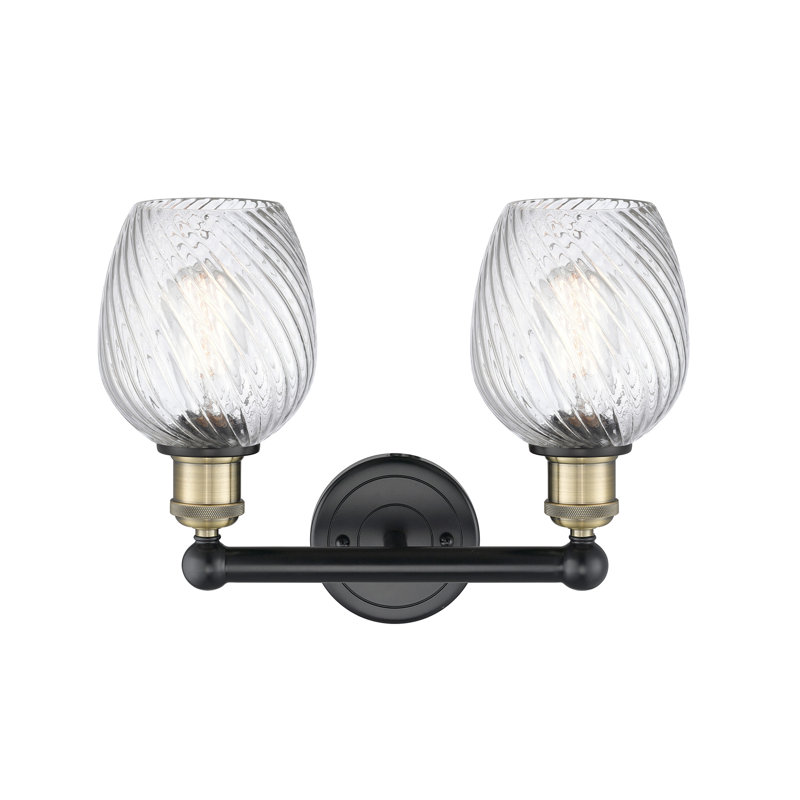 2 - Light Dimmable Vanity Light, Black Antique Brass