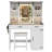 Polett Makeup Vanity With Sliding LED Mirror and Outlets-60778809