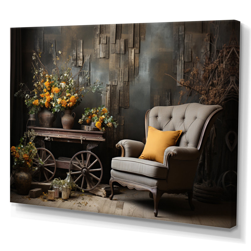 «Country Charm Rustic Serenity», reproduction d'art sur toile, Toile tendue, H 30 po x l 40 po x P 1,5 po