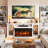 Fireplace Tv Stand With Electric Fireplace, Media Entertainment Center Console Table With Open Storage Shelves And Cabinets-737018556-721817058