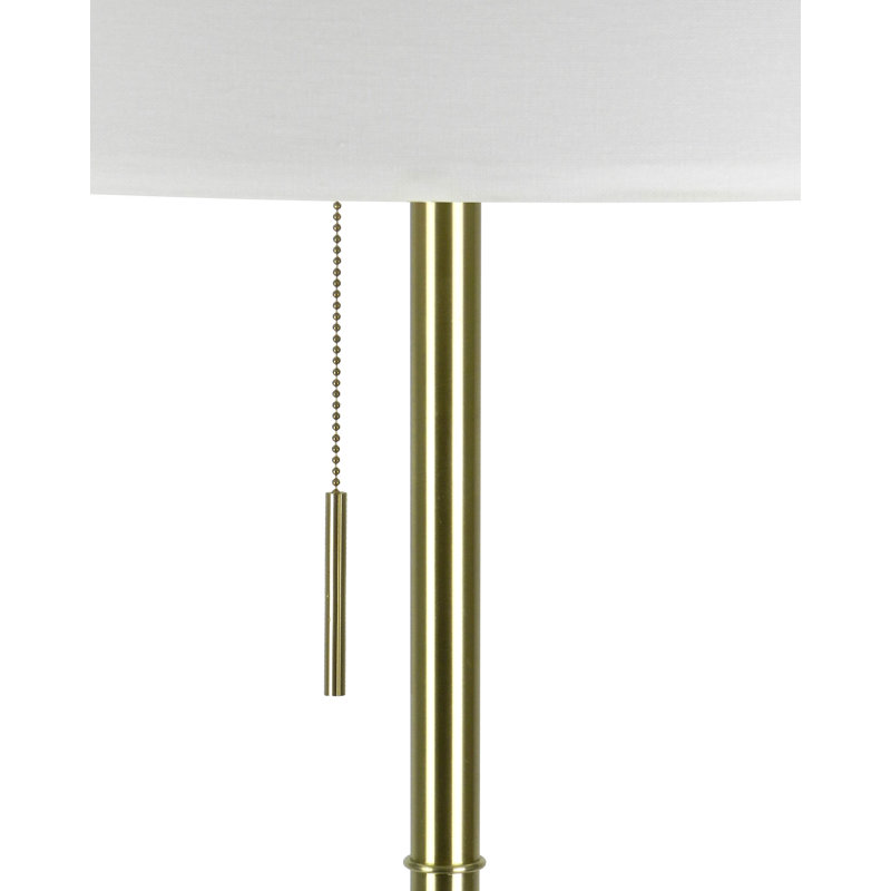 Adjustable Height Tripod Floor Lamp With Shade (58-72 Inches) | Gift Idea, Gold