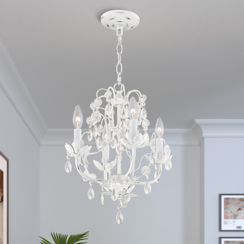 Roush 4 - Light Dimmable Chandelier, Antique White