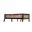Structure de lit superposé convertible simple en bois composite avec rangement sous le lit et finition brune classique-2084299239