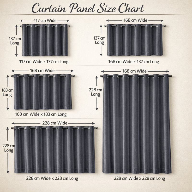 260 GSM Thermal Blackout Eyelet Curtains, Single Panel 167cm Width x 213cm Drop, Navy