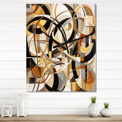 Isamary - Horloge murale abstraite Mid-Century