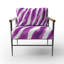 Chaise à accoudoirs rembourrée Zebra-108432861-112840422