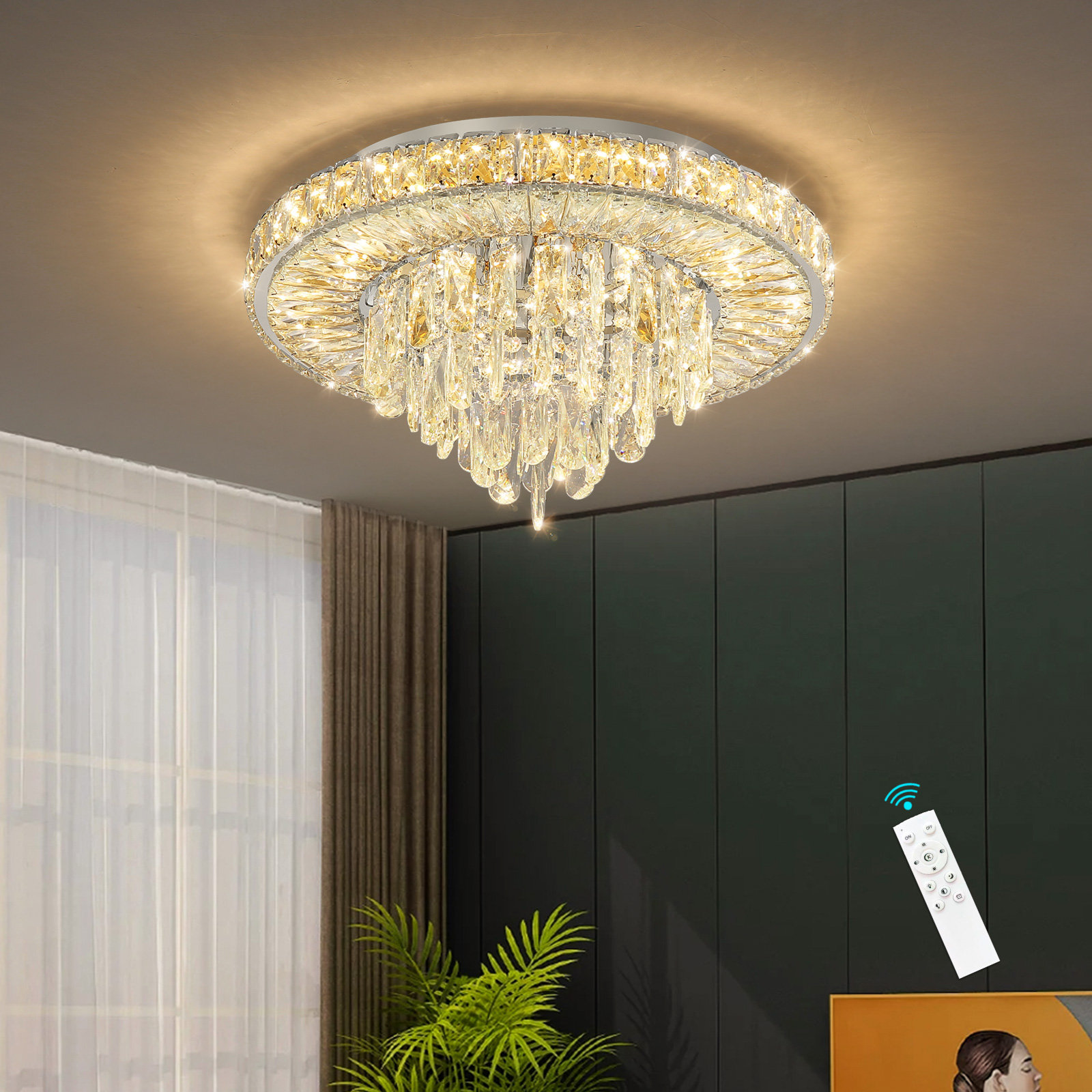 Mercer41 Lustre de chambre en cristal à intensité variable - Wayfair Canada