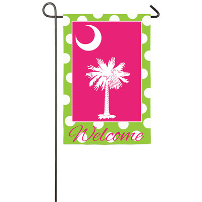 Drapeau de jardin 18 x 13 po à pois en polyester Calloway South Carolina