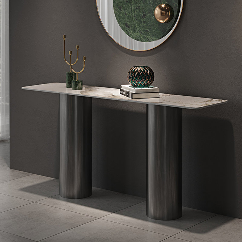Console légère et luxueuse, H 31,5 po x l 63 po x P 15,7 po, Gris