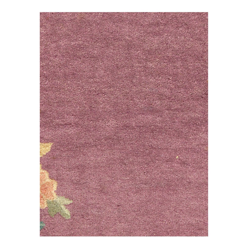 Meydan Wool Floral Area Rug in Purple
