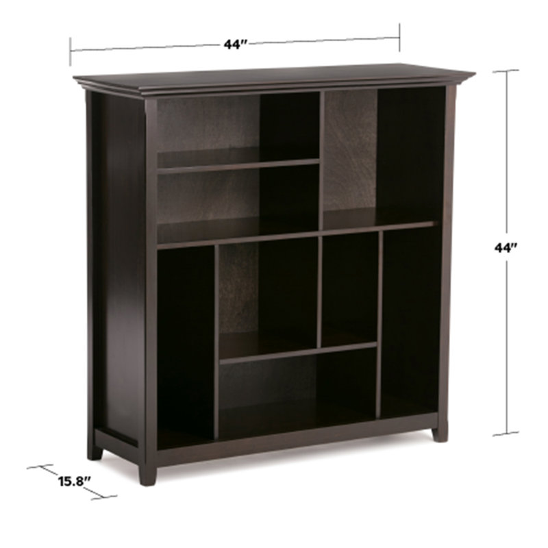 Hickory Brown Multi-Cube Solid Wood Bookcase