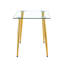Table moderne à pieds dorés avec un plateau en verre transparent pour les pieds en métal-49050059