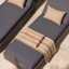Ensemble de chaises longues d'extérieur inclinables 79 po avec coussins Leite-1030243775-971686883