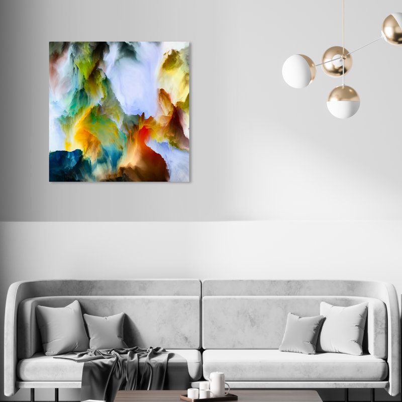 «Abstract My Mind with You Watercolo», peinture sur toile, H 30 po x l 30 po, Toile tendue