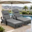 Chaise longue inclinable en osier avec rangement-960209972-960209975