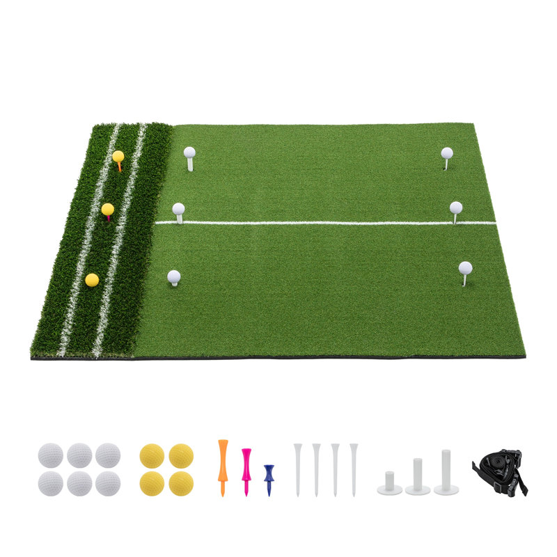 Tapis de golf 5 pi x 4 pi avec ligne de guidage et tapis de pratique pour l'extérieur