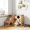 Maison pour chat, maison de jeu en carton ondulé pour chatons d'intérieur