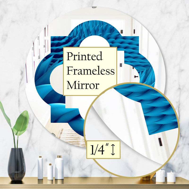 Miroir mural quadrilobe éclectique, 31,5 po x 31,5 po