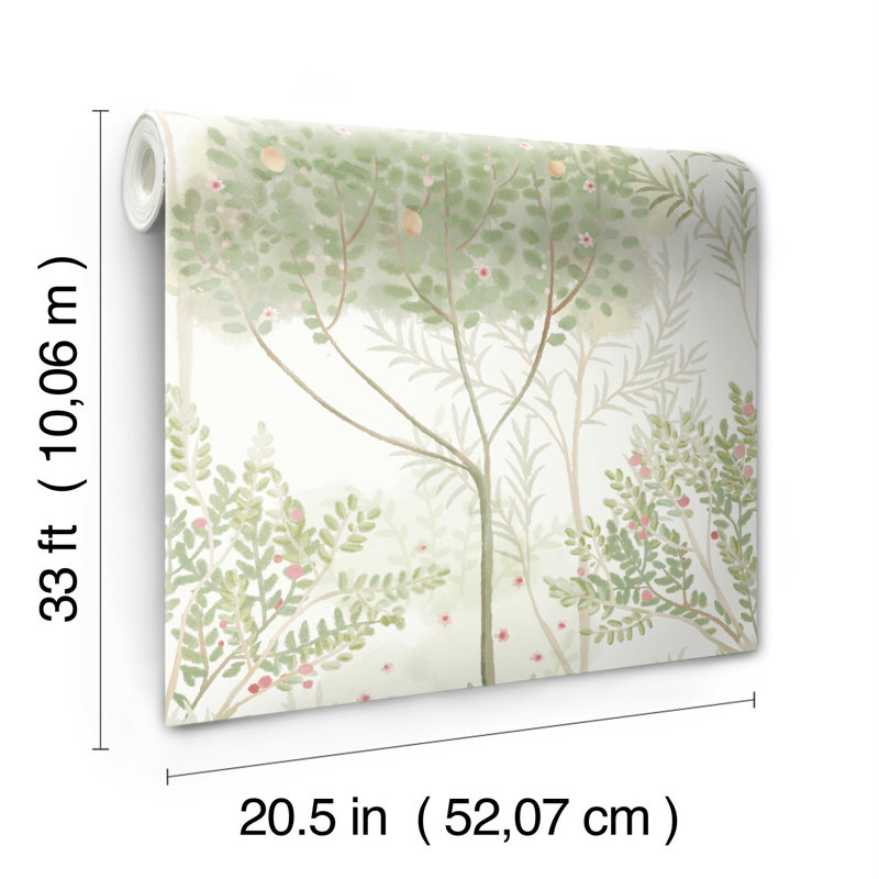 Rouleau de fleurs Astin, Blanc / Vert