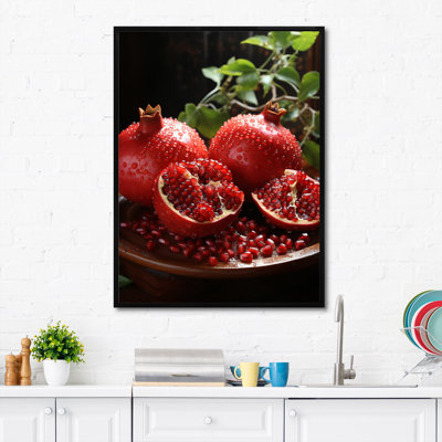 Fruit Pomegranate Red Pointillism I " Fruit Pomegranate Red Pointillism I "