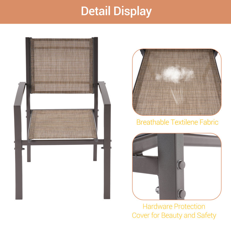 Chaise de patio (ensemble de 2), Taupe
