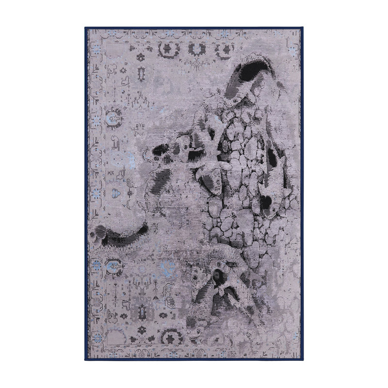 Tapis mauve / gris Hanoverton, Rectangle 5 pi x 7 pi