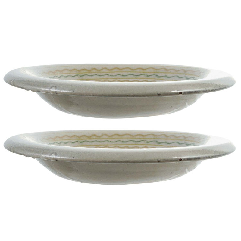 Hand-Painted Terracotta Wheat Platter