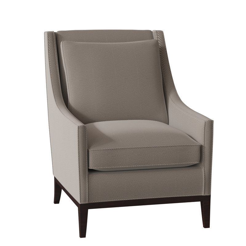 Eastside Wingback Chair, Avery Gray, Chrome