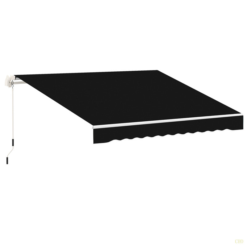 Auvent rétractable pour terrasse 8 pi x 7 pi Outsunny, Black