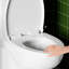 Toilette monobloc 1,28 po, forme allongée permettant d'économiser l'eau, siège à hauteur confortable, couvercle à fermeture en douceur, chasse d'eau 1000 grammes, blanc brillant 003S, fixation au sol pour salle de bain,