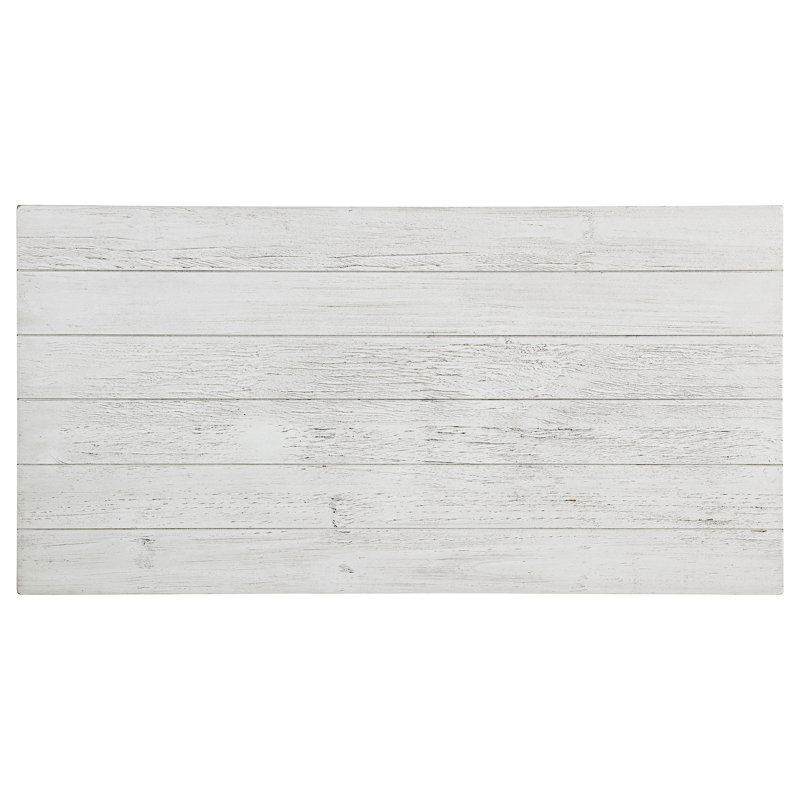Table basse en bois avec tablette, Blanc antique