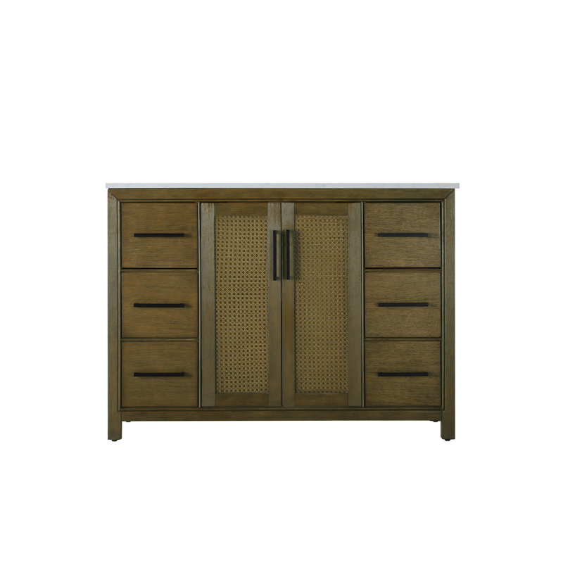 48 inch Single Bathroom Vanity, Hazel Oak