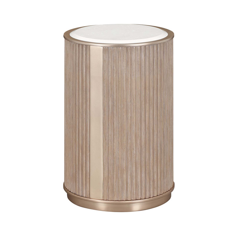 West Kensington Chairside Table - Sea Salt Caramel, Tan