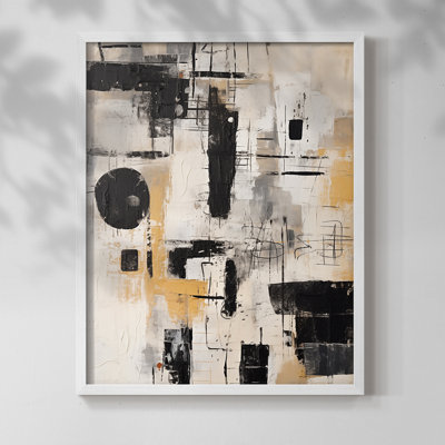 ABSTRACT Series CECXCVII - Impression encadrée de qualité supérieure - Prêt à être accroché - Aucun clou requis