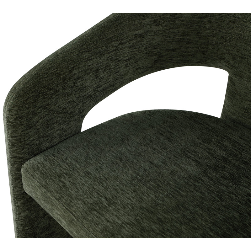 Hollerman Rendition Dining Chair, Green Polyester Fabric