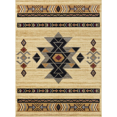 Tribes GC_YLS4006 Cream Southwest Area Rug