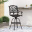 Tabouret pivotant en fonte d'aluminium