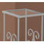 Table d'appoint, table d'appoint, table de bout, table de chevet, lampe, verre trempé, métal gris, transitionnel