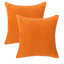 Housse de coussin rayé en velours côtelé, Housse de coussin décoratif texturée de couleur unie-128824430-128824447-129024976