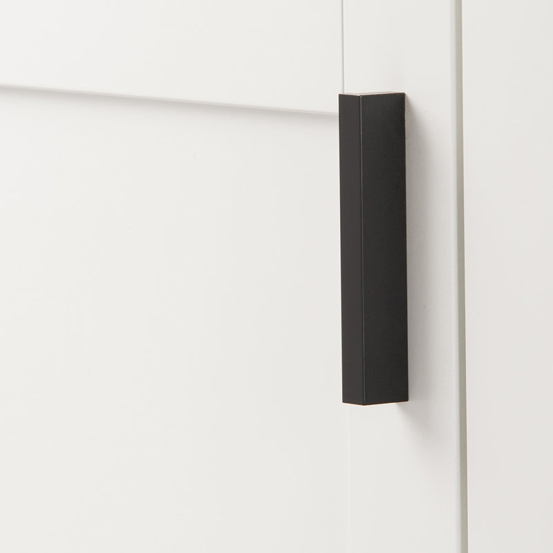Modern Black Aluminum Finger Pull Cabinet Handles