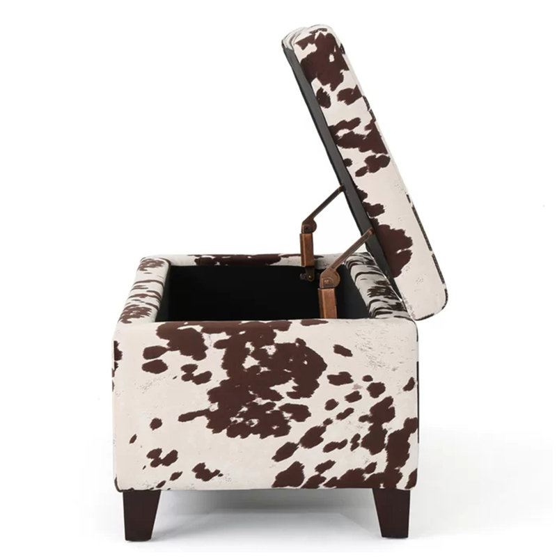 STORAGE OTTOMAN, Brown Multi