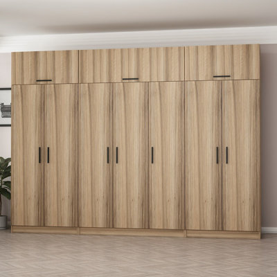 Elina 7 Door Manufactured Wood Wardrobe